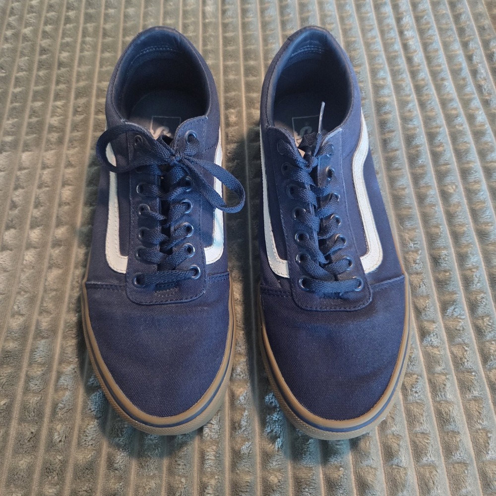 Vans Old Skool Navy Blue Gum Sole Skate Shoes Men's Size 10 Retro sneakers